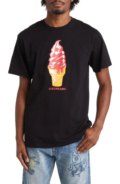 Icecream Sherbert Graphic T-shirt In Black