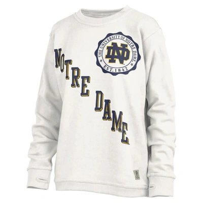 Pressbox White Notre Dame Fighting Irish Shoreline Sundown Pullover Sweatshirt