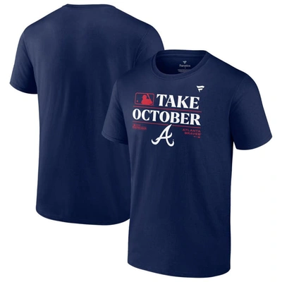 Fanatics Branded  Navy Atlanta Braves 2023 Postseason Locker Room T-shirt