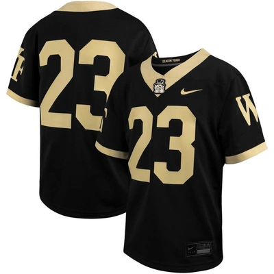 Nike Kids' Youth  #23 Black Wake Forest Demon Deacons Untouchable Replica Game Jersey