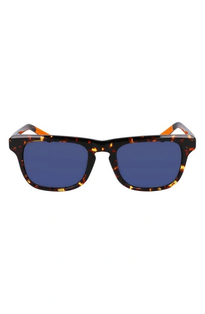 Shinola 52mm Modified Rectangular Sunglasses In Dark Amber Tortoise