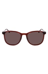 Shinola 52mm Round Sunglasses In Crystal Rosewood