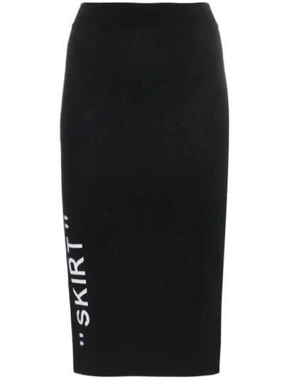 Off-white Off White Longuette Knit Skirt In Black