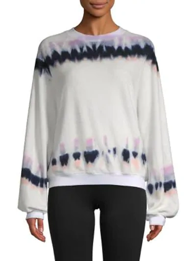 Electric & Rose Captain's Cotton Terry Sweatshirt In Sound Waves Wash