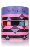 Hanky Panky Holiday Assorted 5-pack Original Rise Thongs In Blue Multi