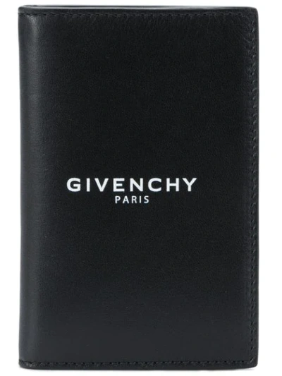 Givenchy Black 'paris' Logo Card Holder