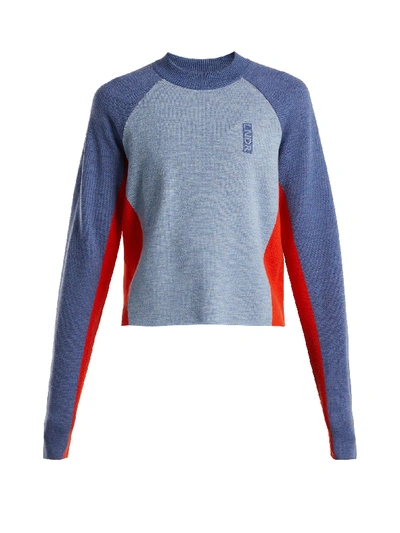 Lndr Snug Cropped Merino Wool Jumper In Pale Blue