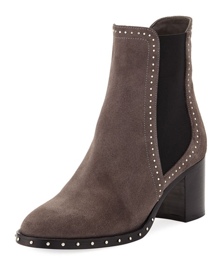 jimmy choo merril suede studded booties