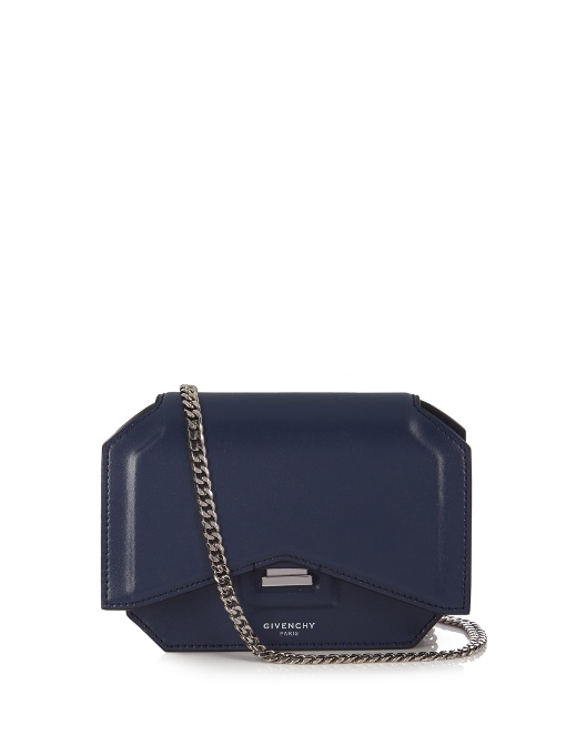 Givenchy Bow Cut Mini Leather Cross-body Bag In Petrol-blue | ModeSens