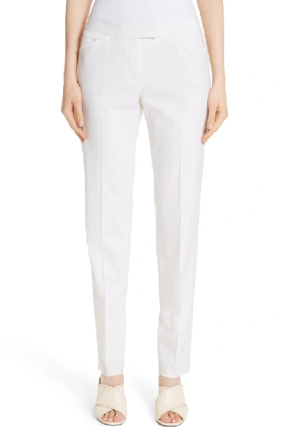 Lafayette 148 Irving Stretch Wool Pants In Ivory