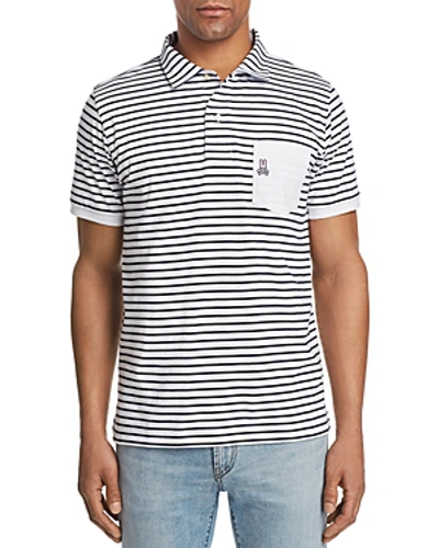 Psycho Bunny Striped Pocket Polo Shirt - 100% Exclusive In White