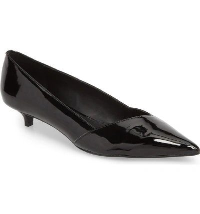 Calvin Klein Mai Kitten Heel Pump In Black Leather