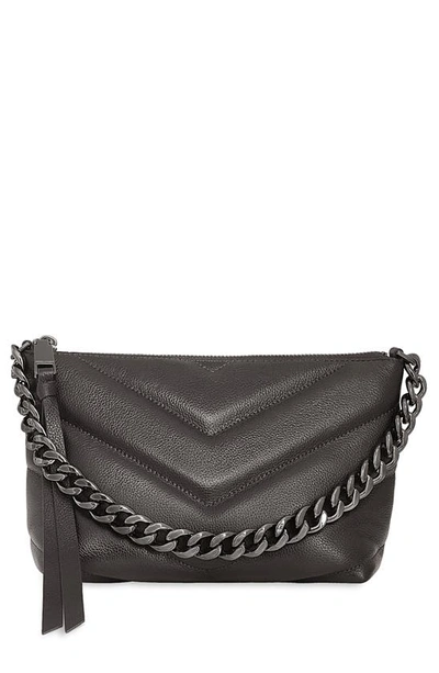 Rebecca Minkoff Edie Quilted Leather Crossbody Bag In Graphite