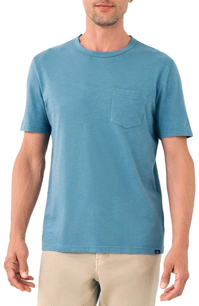 Faherty Sunwashed Pocket Organic Cotton T-shirt In Deep Jade