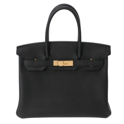Hermes Hermès Birkin 30 Black Leather Handbag ()