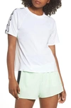 Nike Dri-fit Short Sleeve Top In White/ Vast Grey/ Green