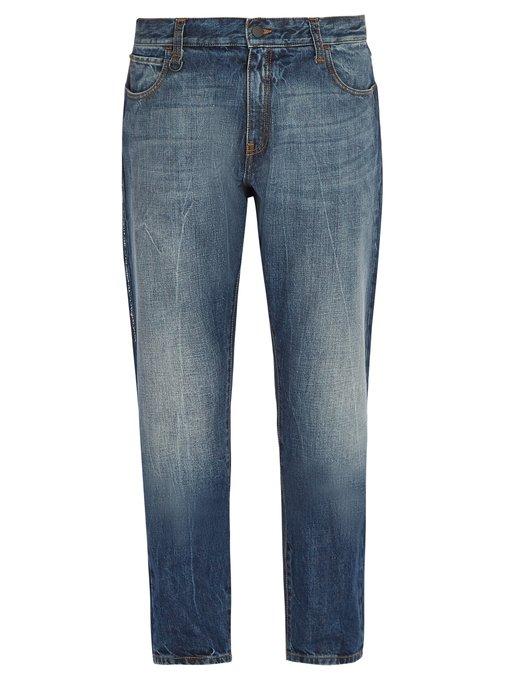 Moncler Slim-Fit Denim Jeans In Mid Blue | ModeSens