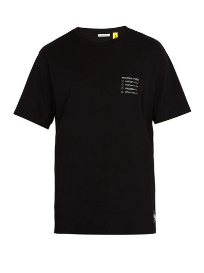 Moncler Backstage-print Crew-neck Cotton T-shirt In Black | ModeSens