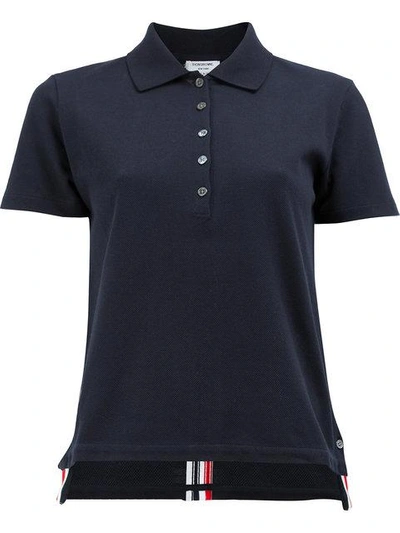Thom Browne Polo Shirt - Blue In Blue