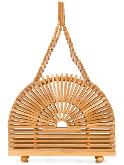 Cult Gaia Natural Bamboo Mini Cupola Bag