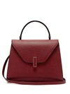 Valextra Iside Medium Grained-leather Bag In Burgundy