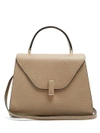 Valextra Iside Mini Grained-leather Bag In Light Grey