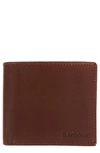 Barbour Colwell Leather Bifold Wallet In Brown/ Classic Tartan