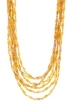 Natasha 8-row Beaded Necklace In Colorado Abalone