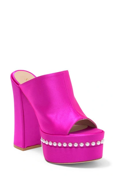 Stuart Weitzman Skyhigh Platform Sandal In Flamingo