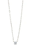 Sterling Forever Nicole Cubic Zirconia Necklace In Silver