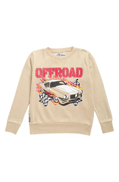 Vintage Havana Kids' Burnout Graphic Sweatshirt In Sand