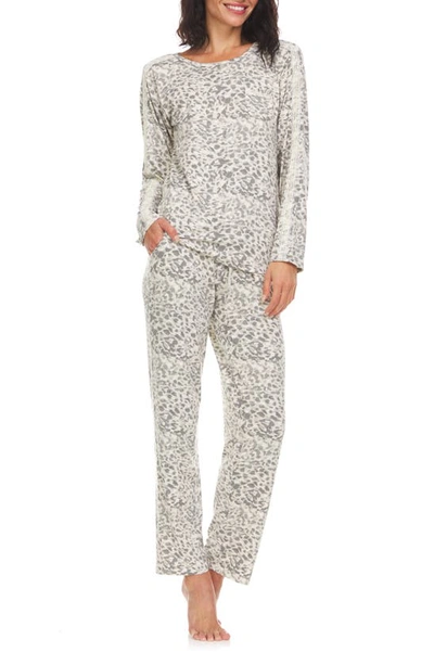 Flora Nikrooz Erica Print Pajamas In Gray