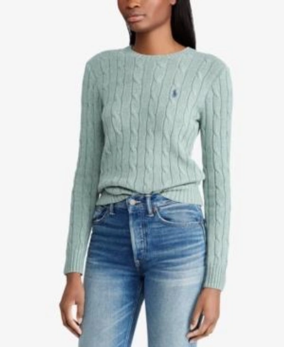 Polo Ralph Lauren Julianna Cable Knit Sweater In Green | ModeSens