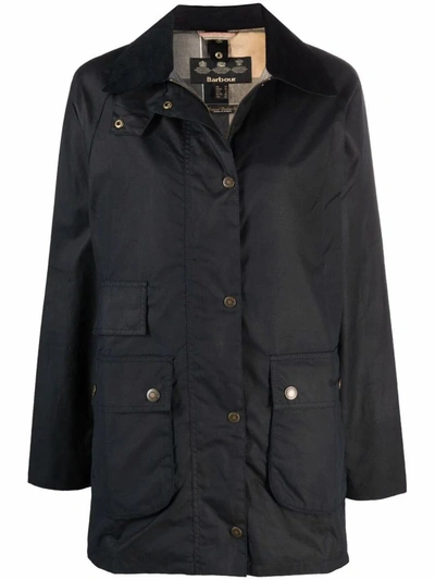 Barbour Tain Wax Clothing In Blue