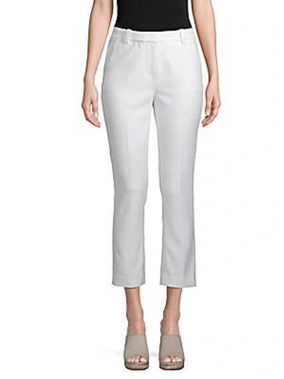 Rebecca Taylor Textured Cropped Pants In Snow