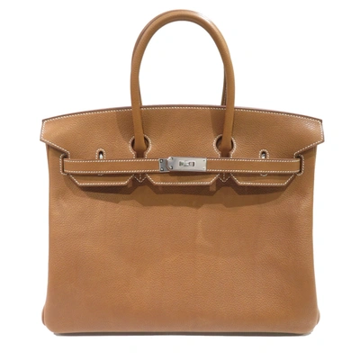 Hermes Hermès Birkin 35 Brown Leather Handbag ()