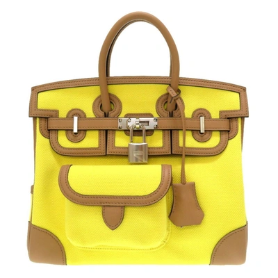 Hermes Hermès Birkin Yellow Leather Handbag ()