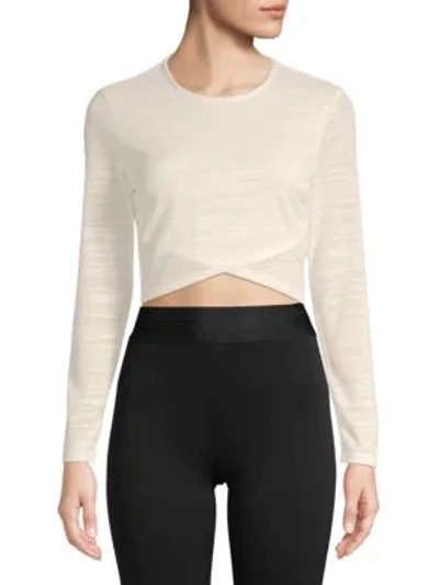 Plenty By Tracy Reese Long-sleeve Cropped Top In White
