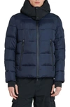 The Recycled Planet Company Tag Hooded Water Resistant Insulated Puffer Jacket In Midnight/ Black