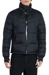 The Recycled Planet Company Racer Ripstop Puffer Jacket In Black