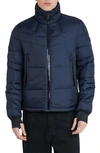 The Recycled Planet Company Racer Ripstop Puffer Jacket In Midnight