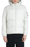 The Recycled Planet Company Erik Hooded Puffer Coat In Ice Grey