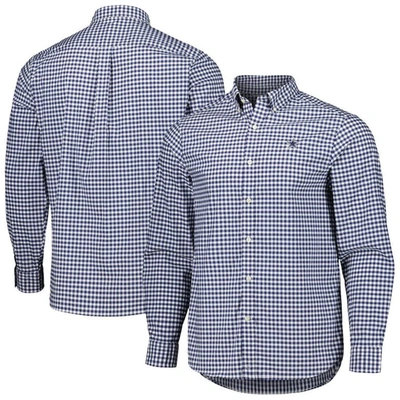 Vineyard Vines Royal Dallas Cowboys On-the-go Brrr Tri-blend Long Sleeve Button-down Shirt