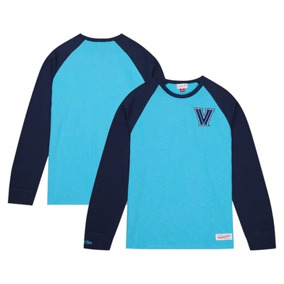 Mitchell & Ness Men's  Light Blue Villanova Wildcats Legendary Slub Raglan Long Sleeve T-shirt