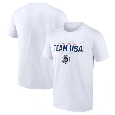 Fanatics Branded White Team Usa Bold Outline T-shirt