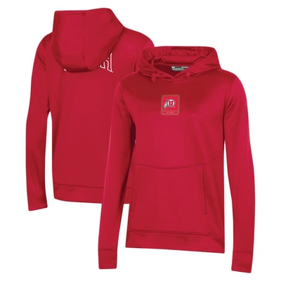 Under Armour Red Utah Utes 2023 Sideline Performance Pullover Hoodie