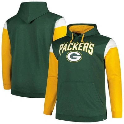Profile Green Green Bay Packers Big & Tall Trench Battle Pullover Hoodie