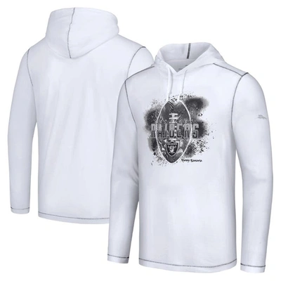 Tommy Bahama White Las Vegas Raiders Graffiti Touchdown Pullover Hoodie