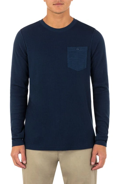 Hurley Felton Thermal Knit Crewneck In Night Force