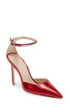 Stuart Weitzman Glam 100 Strap Pump In Rioja/ Clear